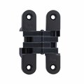 Universal Industrial Soss 1in x 4-5/8in Medium Duty Invisible Hinge for 1-3/8in Doors Black Finish 216US19